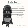 image:imageEvolur Breeze Stroller in Grey Adjustable Backrest amp Canopy Compact Fold Lightweight BabyToddler Stroller with Storage BasketGray