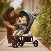 image:imageEvolur Breeze Stroller in Grey Adjustable Backrest amp Canopy Compact Fold Lightweight BabyToddler Stroller with Storage BasketGray