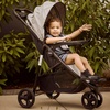 image:imageEvolur Breeze Stroller in Grey Adjustable Backrest amp Canopy Compact Fold Lightweight BabyToddler Stroller with Storage BasketGray