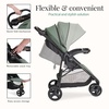 image:imageEvolur Breeze Stroller in Grey Adjustable Backrest amp Canopy Compact Fold Lightweight BabyToddler Stroller with Storage BasketGreen