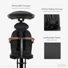 image:imageEvolur Cruise Rider Stroller with Canopy Lightweight Umbrella Stroller with Compact Fold Easy to Carry Travel Stroller  CognacNoir Black