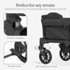 image:imageEvolur Trailblazer Foldable Wagon Stroller for 2 Kids with Canopy BlackBlack