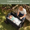 image:imageEvolur Trailblazer Foldable Wagon Stroller for 2 Kids with Canopy BlackBlack