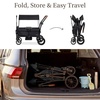 image:imageEvolur Trailblazer Foldable Wagon Stroller for 2 Kids with Canopy BlackBlack