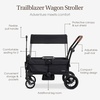 image:imageEvolur Trailblazer Foldable Wagon Stroller for 2 Kids with Canopy BlackBlack