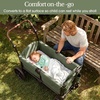 image:imageEvolur Trailblazer Foldable Wagon Stroller for 2 Kids with Canopy BlackGreen