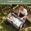 image:imageEvolur Trailblazer Foldable Wagon Stroller for 2 Kids with Canopy BlackGrey