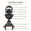 image:imageEvolur Velo Rider Higher View Lightweight Compact Stroller for Toddlers Travel Stroller with 4 Position Adjustable Headrest Foldable Stroller for Airplane Adjustable Push Handle CavierCavier