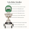 image:imageEvolur Velo Rider Higher View Lightweight Compact Stroller for Toddlers Travel Stroller with 4 Position Adjustable Headrest Foldable Stroller for Airplane Adjustable Push Handle CavierBlanc Vert