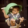 image:imageEvolur Velo Rider Higher View Lightweight Compact Stroller for Toddlers Travel Stroller with 4 Position Adjustable Headrest Foldable Stroller for Airplane Adjustable Push Handle CavierBlanc Vert
