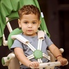 image:imageEvolur Velo Rider Higher View Lightweight Compact Stroller for Toddlers Travel Stroller with 4 Position Adjustable Headrest Foldable Stroller for Airplane Adjustable Push Handle CavierBlanc Vert