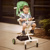 image:imageEvolur Velo Rider Higher View Lightweight Compact Stroller for Toddlers Travel Stroller with 4 Position Adjustable Headrest Foldable Stroller for Airplane Adjustable Push Handle CavierBlanc Vert