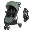 image:imageEvolur Breeze Stroller in Grey Adjustable Backrest amp Canopy Compact Fold Lightweight BabyToddler Stroller with Storage BasketGreen