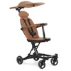 image:imageEvolur Cruise Rider Stroller with Canopy Lightweight Umbrella Stroller with Compact Fold Easy to Carry Travel Stroller  CognacCognac