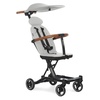 image:imageEvolur Cruise Rider Stroller with Canopy Lightweight Umbrella Stroller with Compact Fold Easy to Carry Travel Stroller  CognacKoala Gray
