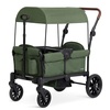 image:imageEvolur Trailblazer Foldable Wagon Stroller for 2 Kids with Canopy BlackGreen