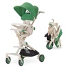 image:imageEvolur Velo Rider Higher View Lightweight Compact Stroller for Toddlers Travel Stroller with 4 Position Adjustable Headrest Foldable Stroller for Airplane Adjustable Push Handle CavierBlanc Vert