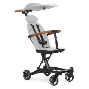 image:imageEvolur Cruise Rider Stroller with Canopy Lightweight Umbrella Stroller with Compact Fold Easy to Carry Travel Stroller  CognacKoala Gray