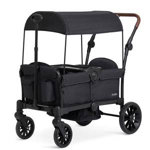 image:imageEvolur Trailblazer Foldable Wagon Stroller for 2 Kids with Canopy BlackBlack