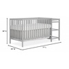 image:imageDream On Me Synergy 3in1 Convertible Crib with Changing Table WhitePebble Grey
