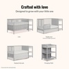 image:imageDream On Me Synergy 3in1 Convertible Crib with Changing Table WhitePebble Grey