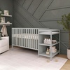image:imageDream On Me Synergy 3in1 Convertible Crib with Changing Table WhitePebble Grey