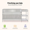 image:imageDream On Me Synergy 3in1 Convertible Crib with Changing Table WhitePebble Grey