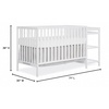 image:imageDream On Me Synergy 3in1 Convertible Crib with Changing Table WhiteWhite
