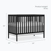 image:imageDream On Me Synergy Wave 5in1 Convertible Crib GREENGUARD Gold SeagrassBlack