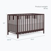 image:imageDream On Me Synergy Wave 5in1 Convertible Crib GREENGUARD Gold SeagrassChocolate Chip