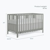 image:imageDream On Me Synergy Wave 5in1 Convertible Crib GREENGUARD Gold SeagrassSeagrass