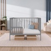 image:imageDream On Me Synergy Wave 5in1 Convertible Crib GREENGUARD Gold SeagrassSteel Grey