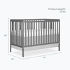 image:imageDream On Me Synergy Wave 5in1 Convertible Crib GREENGUARD Gold SeagrassSteel Grey
