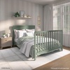 image:imageFisherPrice Meadowbrook 4in1 Convertible Full Size Baby Crib Wooden Nursery Furniture Converts to Toddler Bed with Guardrail Daybed amp FullSize Bed Greenguard Gold amp BSA Certified PinkMeadow Green