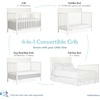 image:imageFisherPrice Meadowbrook 4in1 Convertible Full Size Baby Crib Wooden Nursery Furniture Converts to Toddler Bed with Guardrail Daybed amp FullSize Bed Greenguard Gold amp BSA Certified PinkCannoli Cream