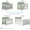 image:imageFisherPrice Meadowbrook 4in1 Convertible Full Size Baby Crib Wooden Nursery Furniture Converts to Toddler Bed with Guardrail Daybed amp FullSize Bed Greenguard Gold amp BSA Certified PinkMeadow Green