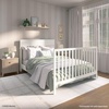 image:imageFisherPrice Meadowbrook 4in1 Convertible Full Size Baby Crib Wooden Nursery Furniture Converts to Toddler Bed with Guardrail Daybed amp FullSize Bed Greenguard Gold amp BSA Certified PinkCannoli Cream