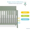image:imageFisherPrice Meadowbrook 4in1 Convertible Full Size Baby Crib Wooden Nursery Furniture Converts to Toddler Bed with Guardrail Daybed amp FullSize Bed Greenguard Gold amp BSA Certified PinkMeadow Green