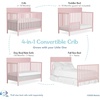 image:imageFisherPrice Meadowbrook 4in1 Convertible Full Size Baby Crib Wooden Nursery Furniture Converts to Toddler Bed with Guardrail Daybed amp FullSize Bed Greenguard Gold amp BSA Certified PinkPink