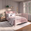image:imageFisherPrice Meadowbrook 4in1 Convertible Full Size Baby Crib Wooden Nursery Furniture Converts to Toddler Bed with Guardrail Daybed amp FullSize Bed Greenguard Gold amp BSA Certified PinkPink