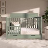 image:imageFisherPrice Meadowbrook 4in1 Convertible Full Size Baby Crib with Drawer Wooden Nursery Furniture Converts to Toddler Bed with Guardrail Daybed amp FullSize Bed GGG amp BSA Certified Meadow GreenMeadow Green