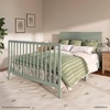 image:imageFisherPrice Meadowbrook 4in1 Convertible Full Size Baby Crib with Drawer Wooden Nursery Furniture Converts to Toddler Bed with Guardrail Daybed amp FullSize Bed GGG amp BSA Certified Meadow GreenMeadow Green