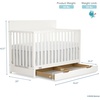 image:imageFisherPrice Meadowbrook 4in1 Convertible Full Size Baby Crib with Drawer Wooden Nursery Furniture Converts to Toddler Bed with Guardrail Daybed amp FullSize Bed GGG amp BSA Certified Meadow GreenCannoli Cream