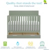 image:imageFisherPrice Meadowbrook 4in1 Convertible Full Size Baby Crib with Drawer Wooden Nursery Furniture Converts to Toddler Bed with Guardrail Daybed amp FullSize Bed GGG amp BSA Certified Meadow GreenMeadow Green