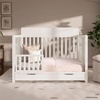image:imageFisherPrice Meadowbrook 4in1 Convertible Full Size Baby Crib with Drawer Wooden Nursery Furniture Converts to Toddler Bed with Guardrail Daybed amp FullSize Bed GGG amp BSA Certified Meadow GreenCannoli Cream