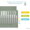 image:imageFisherPrice Meadowbrook 4in1 Convertible Full Size Baby Crib with Drawer Wooden Nursery Furniture Converts to Toddler Bed with Guardrail Daybed amp FullSize Bed GGG amp BSA Certified Meadow GreenMeadow Green