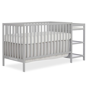 image:imageDream On Me Synergy 3in1 Convertible Crib with Changing Table WhitePebble Grey