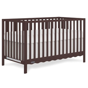 image:imageDream On Me Synergy Wave 5in1 Convertible Crib GREENGUARD Gold SeagrassChocolate Chip