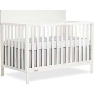 image:imageFisherPrice Meadowbrook 4in1 Convertible Full Size Baby Crib Wooden Nursery Furniture Converts to Toddler Bed with Guardrail Daybed amp FullSize Bed Greenguard Gold amp BSA Certified PinkCannoli Cream
