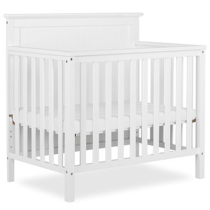 image:imageDream On Me Ava 4in1 Mini Baby Crib with Daybed amp Twin Bed Conversion in White GreenGuard Gold amp BSA NonToxic Finish 3Position Adjustable Height Includes 1 Mattress Pad